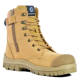 Bata Defender Zip Sided Safety Boot c/w Bump Cap (Wheat) 804-80851