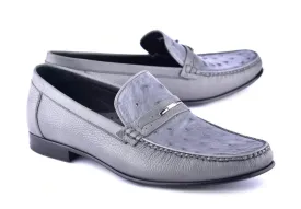 Corrente Style 3898 Ostrich Loafer Grey