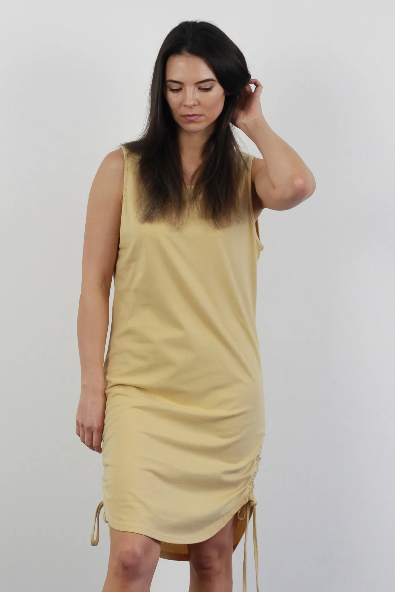 *EVERLY SINGLET DRESS SAND