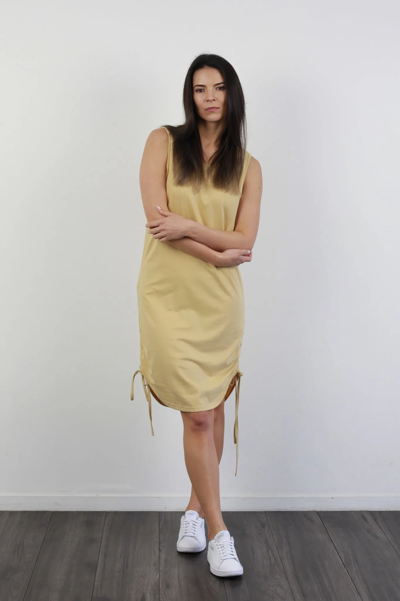 *EVERLY SINGLET DRESS SAND