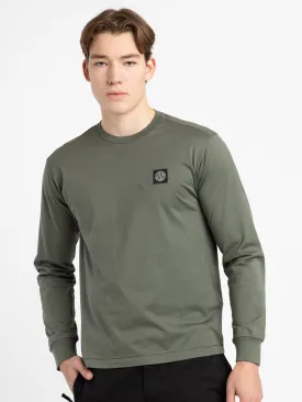 Green Long-Sleeve Cotton Shirt