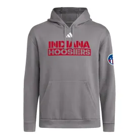 Indiana Hoosiers Adidas Honor and Support Hooded Grey Sweatshirt