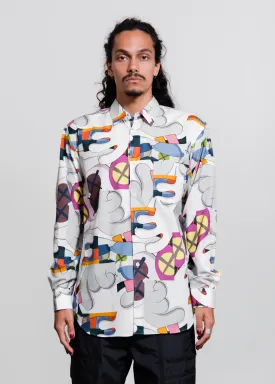 Kaws Hands Allover Print Shirt Multicolour B021