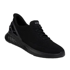 Kizik Unisex Athens Hands-Free Knit Sneaker Black Out