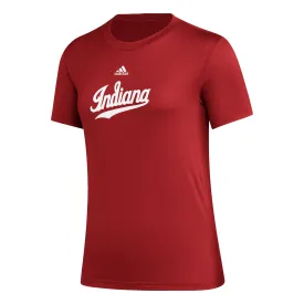 Ladies Indiana Hoosiers Adidas Script Indiana T-Shirt