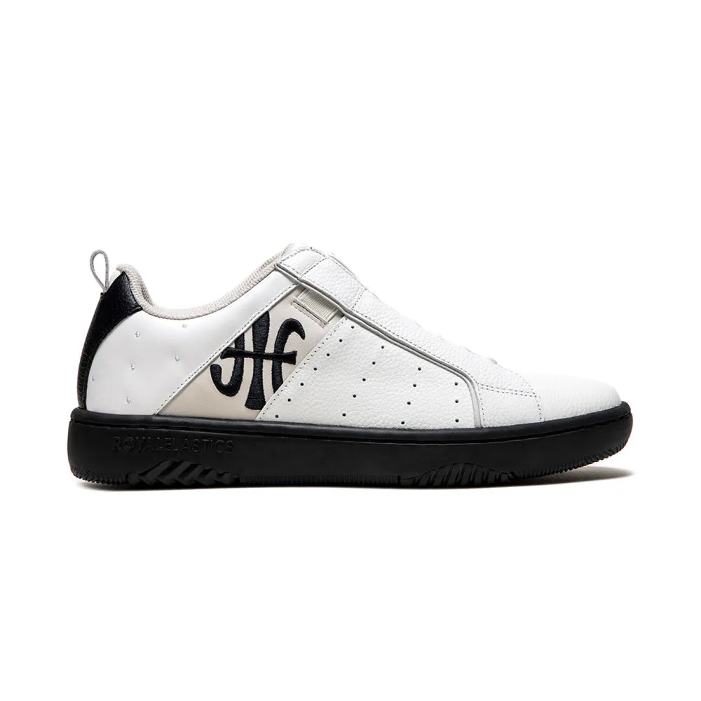 Men's Icon 2.0 White Black Logo Leather Sneakers 06541-009