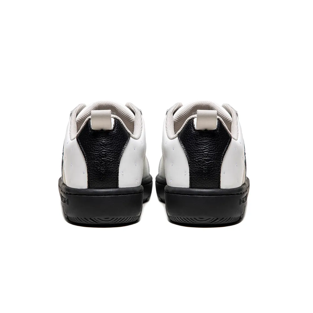 Men's Icon 2.0 White Black Logo Leather Sneakers 06541-009