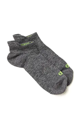 Men's Performance Tab Sock - Dark Grey Heather/Highlighter